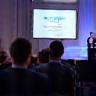 Webinar speaker presenting to audience