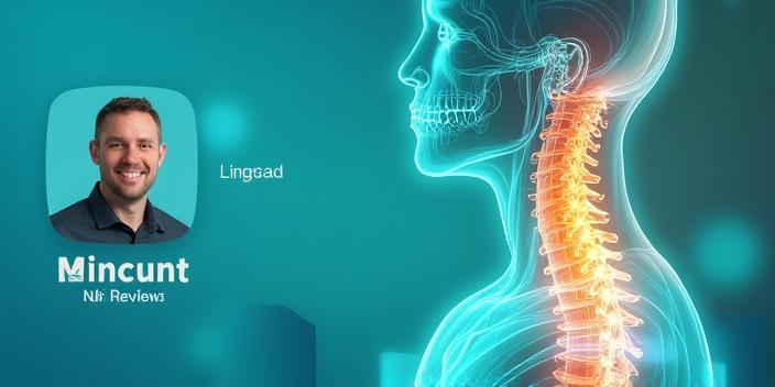 Webinar event banner with speaker and spine illustration